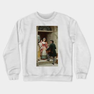 Ribbons And Laces For Very Pretty Faces by Edmund Leighton Crewneck Sweatshirt